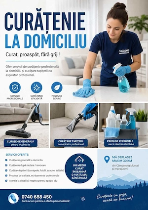 Curățenie la domiciliu Menajera