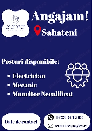 Angajam personal la punctul de lucru din Buzau!