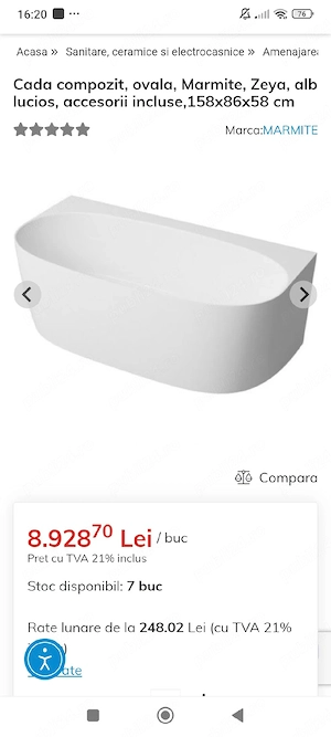 vand cadă de baie