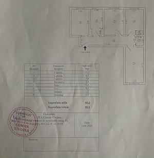 Vând apartament 3 camere Micro 40 decomandat 