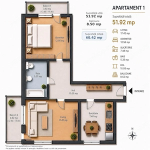 Gradina proprie 60 mp | Parcare inclusă | - imagine 5