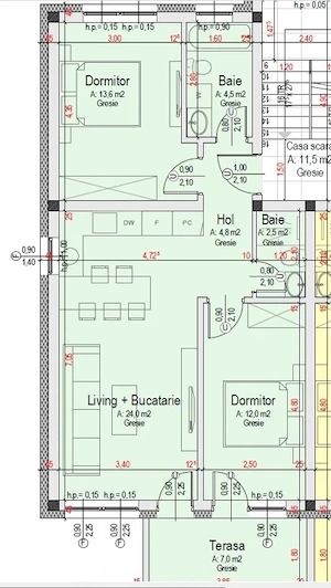 Apartament 4 camere 114mp cartier Davinci Cristian - imagine 7