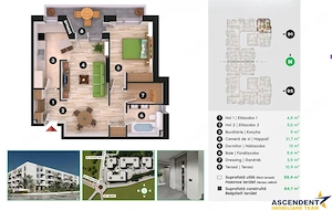 Premiera in Sfantu Gheorghe! Apartament NZEB A+, 2 camere, 69,30 mp - imagine 6