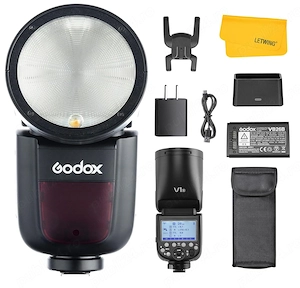 Godox V1 for Sony Only Cameras - Round Flash with Rechargeable Li-ion Battery. Like New.