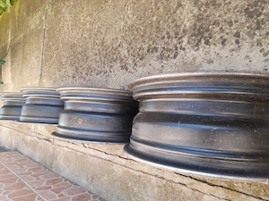 Vand set 4 jante tabla R15 5 prezoane 5x112 stare buna nelovite TIMISOARA VW Touran Audi Seat Skoda - imagine 5