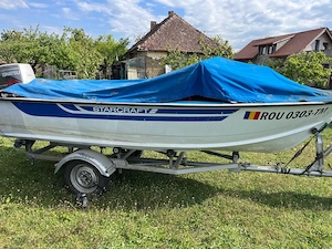 Vand barca Starcraft din aluminiu cu motor  , inmatriculata