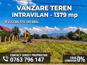     De vânzare sau de închiriat: Teren Intravilan 1.379 mp în Vulcan  Ofer spre vânzare sau închiria - imagine 3