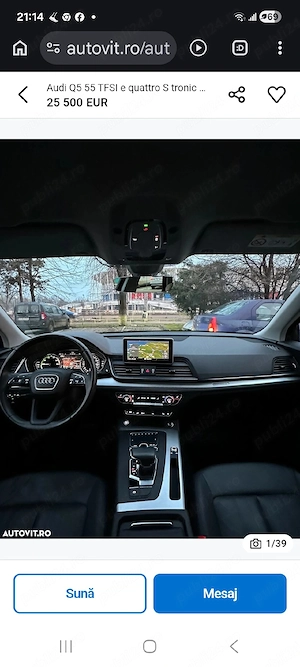 vand Audi Q5 55TFSIe plug in 2.0, stare foarte bună, rulat foarte puțin în țară  - imagine 6
