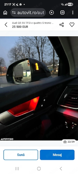 vand Audi Q5 55TFSIe plug in 2.0, stare foarte bună, rulat foarte puțin în țară  - imagine 2