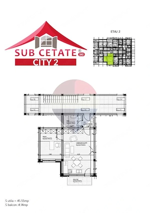 Apartament Tip Studio -  Subcetate City 2 - imagine 9