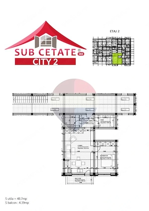 Apartament Tip Studio -  Subcetate City 2 - imagine 8