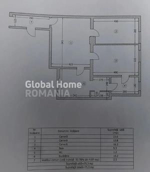 3 Camere 76 mp | Universitate - J.L. Calderon | Fara Risc sau Urgenta | Renovat  - imagine 8