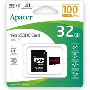 Card MicroSDHC 32GB Apacer cu Adaptor SD, 100 MB s   Nou, Sigilat,