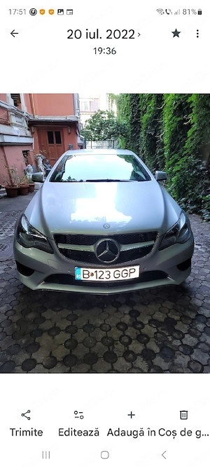 caut mască Mercedes E 200 coupe benzină -an 2017,-2018.