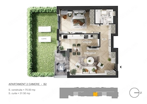 Apartament 2 camere | Pipera Plaza | Gradina privata | Bloc Finalizat