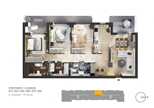 Apartament 4 camere | Plaza Pipera | Bloc finalizat