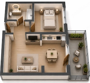 Proprietar | Apartament 2 Camere Premium sector 3, Complet Mobilat și Utilat | Prima Închiriere |  - imagine 10