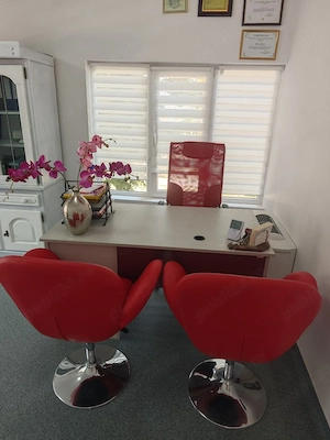 Set complet mobilier birou   cabinet: Birou + Scaun Directoral + 2 Fotolii Vizitator