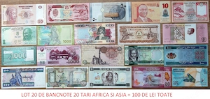 Loturi de colectie de bancnote diverse straine autentice