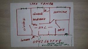 Apartament Racadau pentru inchiriat, 2 camere, decomandat, mobilat, utilat, loc de parcare, pret fix - imagine 10