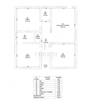 Parta- 4 camere- incalzire in pardoseala- toate utilitatile - imagine 3