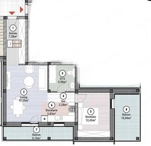 Oferta! Apartament cu 2 camere de 53 mp utili + 20 mp balcon - Mosnita - imagine 5