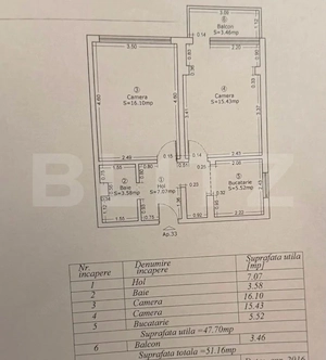 Apartament 2 camere, 50 mp, Complexul Studentesc - imagine 3