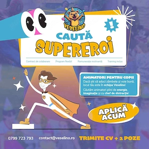 Animator Copii   Job Part Time | Veselino Events Timișoara