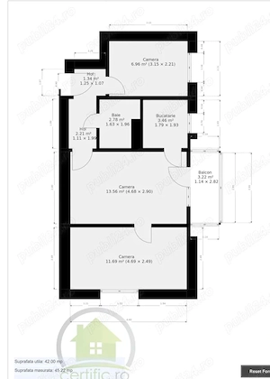 COMISION 0% | Apartament 3 camere | Sagului | 42 mp utili | Etaj 4/4 - imagine 9