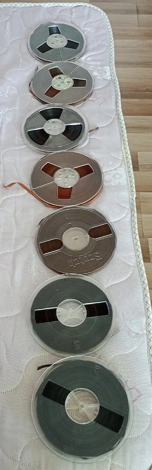 Benzi de magnetofon rolă 18 cm (7 bucati) 
