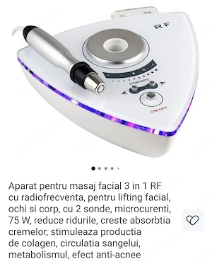 Vând aparat masaj facial 3 in1RF