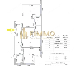 Apartament 3 cam | 93mp | Semi-finisat | Suceava | ID:1904 - imagine 7