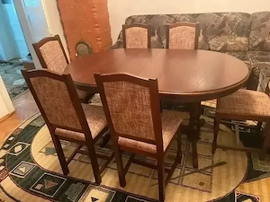 Masa cu scaune lemn masiv