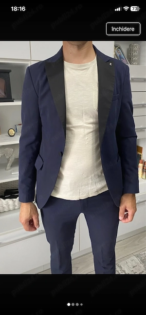 Costum barbati bleu