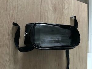 Geanta bicicleta cadru top tube La Gazzetta dello Sport cu husa telefon aproape noua