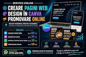 Titlu    Creare Pagini Web | Design Canva | Promovare Online | De la 20 lei