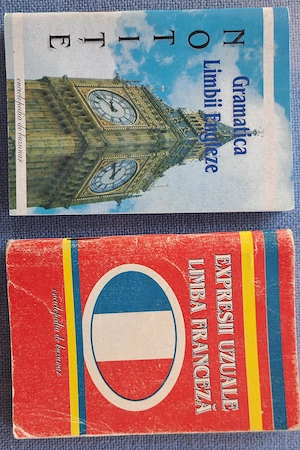 Set 2 cărți învățare limbi străine   Gramatica Engleză și Expresii Franceză