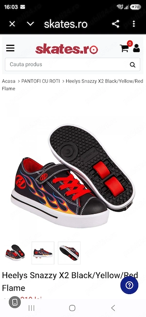 Pantofi cu roti pt.copii 32 "Heelys"
