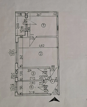 Apartament Nord 2 camere semidecomandat AC, CG - imagine 3