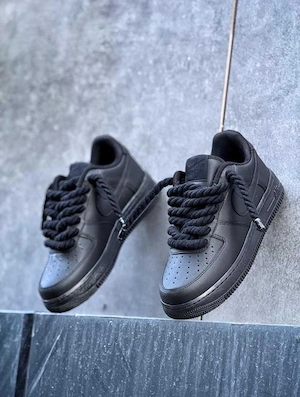 Nike Air Force 1 Low Black Ropelaces