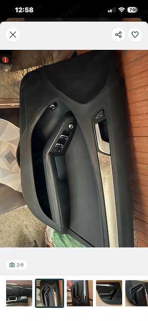 Fețe de uși S-line Audi A4 B8 Avant + consolă centrală piele si textil - imagine 5