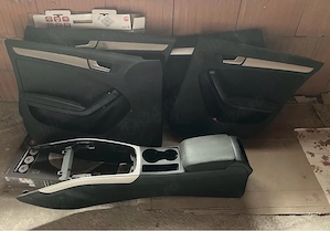 Fețe de uși S-line Audi A4 B8 Avant + consolă centrală piele si textil