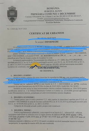 1 Decembrie-Rasaritului, teren intravilan, certificat urbanism - imagine 6