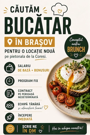 Angajam Bucatar cu experiența in Brașov 