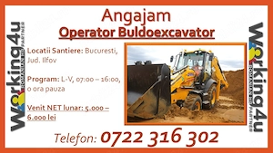 Operator Buldoexcavator - Santiere Bucuresti si Ilfov
