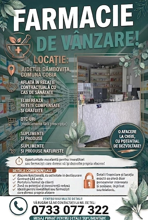 Vânzare Licență Farmacie 