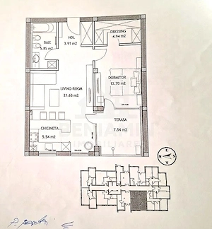 Apartament 2 camere - Platinum Residence - Coresi - Parcare 66.4mp - imagine 10