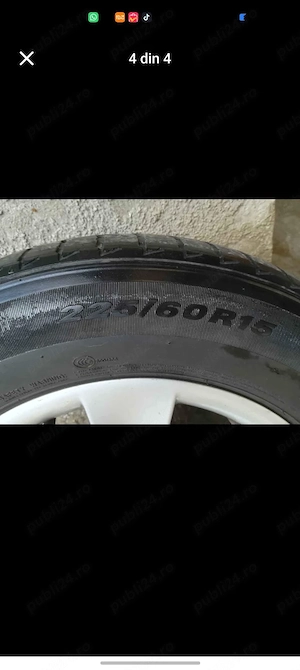 Set 4 jante aliaj originale BMW Seria 3 + anvelope - imagine 3