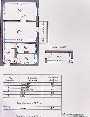Apartament 2 camere | KM 4-5 | Parter | Boxă 4,7 mp 