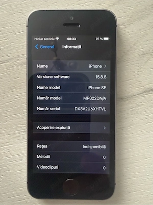 iPhone SE (2016)   32 GB   Baterie 94%   Stare foarte bună - pentru colecționari - imagine 5